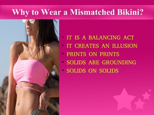 Why to Wear a Mismatched Bikini?