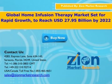 Global Home Infusion Therapy Market, 2016 – 2022