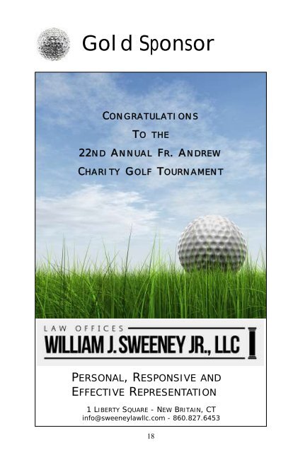 2017 Fr Andrew Charity Golf Tournament Program Book