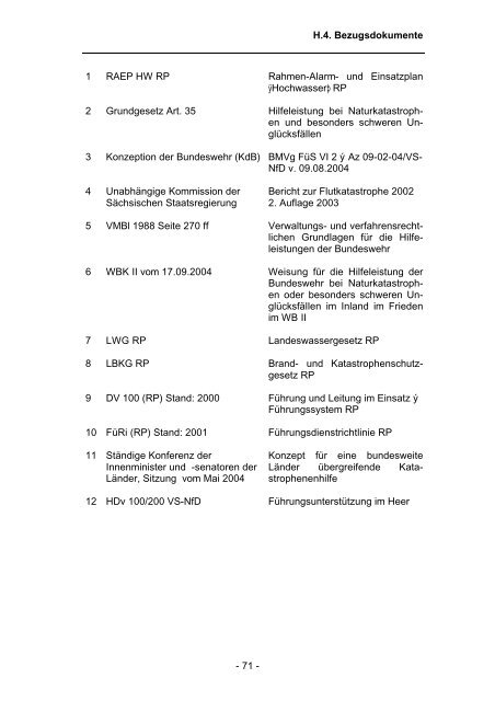 Übung „FLORIAN 2003/2004“ - beim Ministerium des Innern,für ...