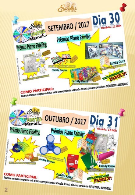 Catálogo Escolar Fidelidade (Plano Family) - Outubro 2017