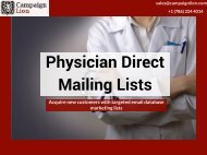 Physician Direct Mailing Lists