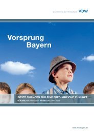 Vorsprung Bayern - Vereinigung der Bayerischen Wirtschaft