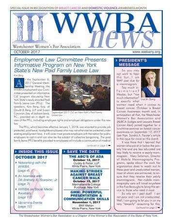WWBA October 2017 Newsletter