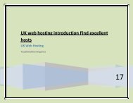 UK web hosting introduction Find excellent hosts