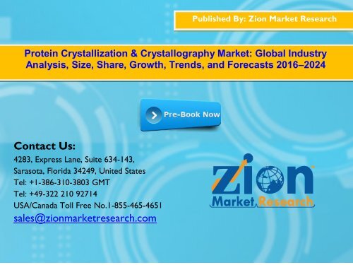 Global Protein Crystallization &amp; Crystallography Market, 2016–2024