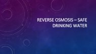 Reverse Osmosis – Safe drinking water