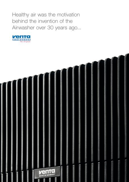 Venta company image brochure (563kB) - Venta Luftwäscher GmbH