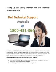 Tuning Up Dell Laptop Monitor With Dell Technical Support Australia