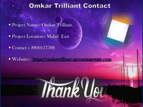 Omkar Trilliant Upcoming Project Mumbai