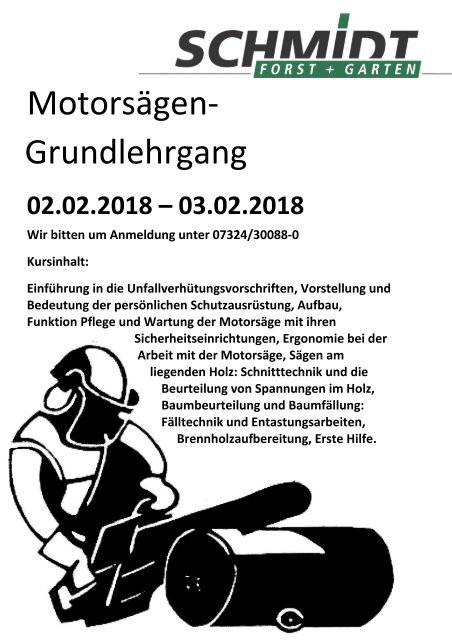 Motorsägenlehrgang