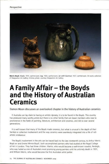 The Journal of Australian Ceramics Vol 48 No 3 November 2009