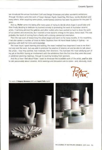 The Journal of Australian Ceramics Vol 49 No 2 July 2010