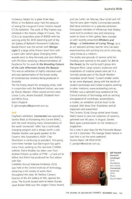 The Journal of Australian Ceramics Vol 49 No 3 November 2010