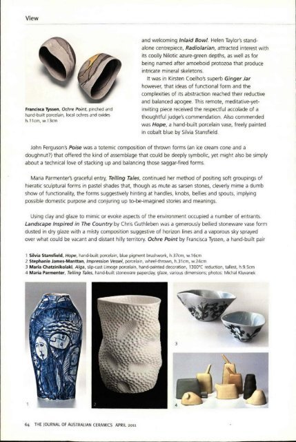 The Journal of Australian Ceramics Vol 50 no 1 April 2011