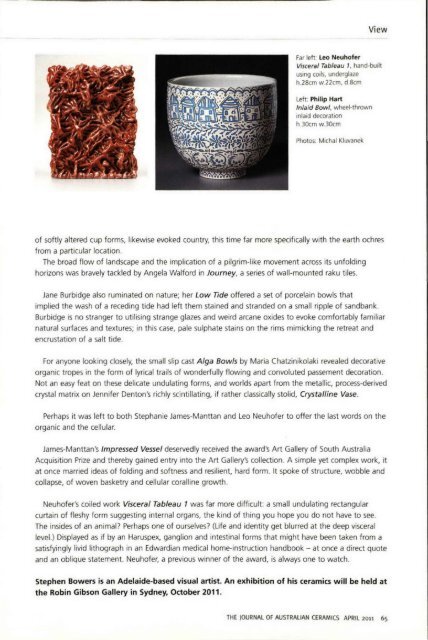 The Journal of Australian Ceramics Vol 50 no 1 April 2011