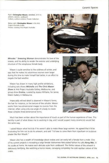 The Journal of Australian Ceramics Vol 50 no 1 April 2011