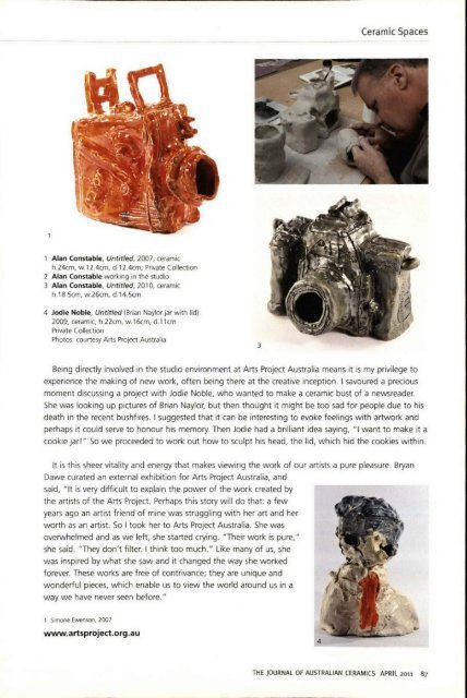 The Journal of Australian Ceramics Vol 50 no 1 April 2011