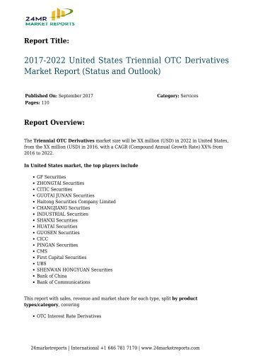Triennial OTC Derivatives Market Report