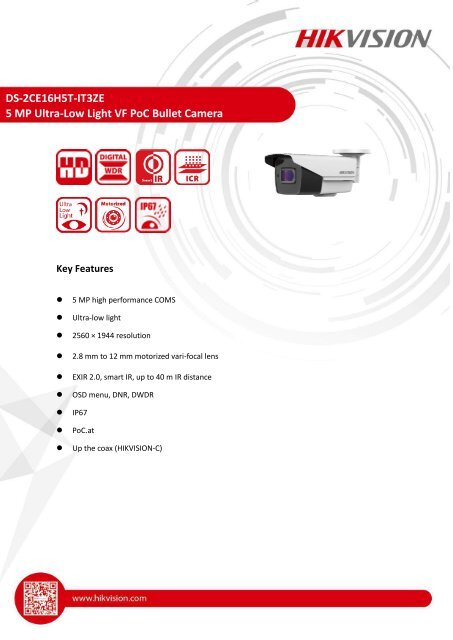 DS-2CE16H5T-IT3ZE(2.8-12mm)