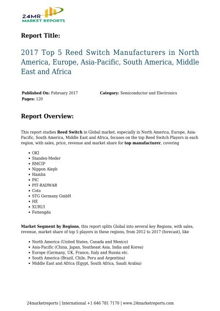 2017-top-5-reed-switch-manufacturers-in-north-america-europe-asia-pacific-south-america-middle-east-and-africa-24marketreports