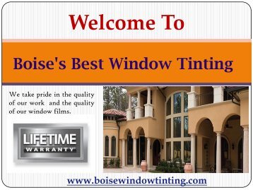 Residential Window Tinting Service in Boise 