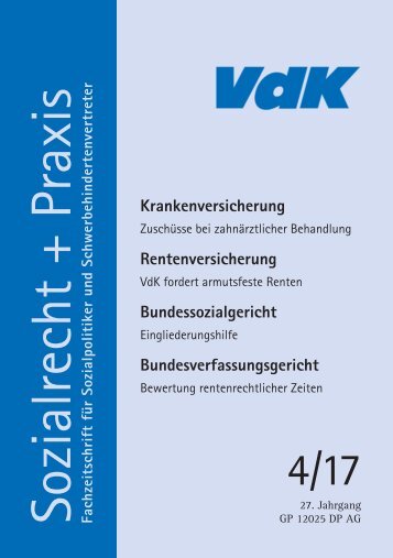 Sozialrecht + Praxis - Ausgabe April 2017