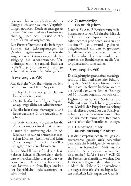 Sozialrecht + Praxis - Ausgabe April 2017