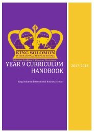 Year 9 Curriculum Handbook