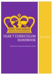 Year 7 Curriculum Handbook