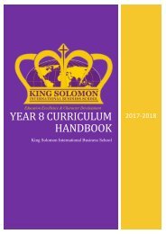 Year 8 Curriculum Handbook