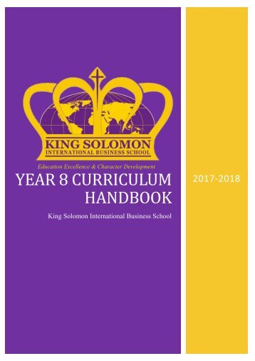 Year 8 Curriculum Handbook