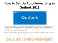 1 877-363-0097 how to set up auto forwarding in outlook 2013