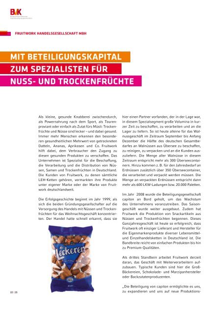 Investitionen mit Biss - Beteiligungskapital in der Ernährungsbranche