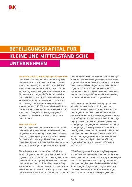 Mittelstand auf Wachstumskurs - Innovationen finanziert von den Mittelständischen Beteiligungsgesellschaften in Deutschland