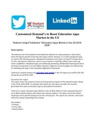 Customized Demand’s to Boost Education Apps Market in the US