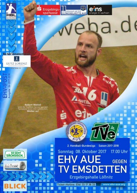 EHV-Post: EHV Aue gegen TV Emsdetten