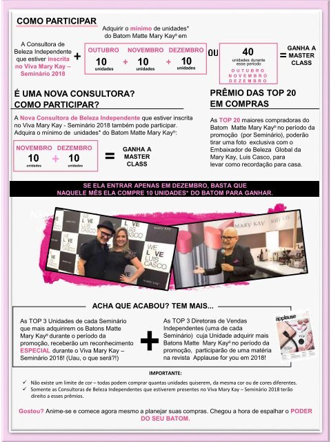 REVISTA UNIDADE DIAMANTE COR DE ROSA - OUTUBRO 2017