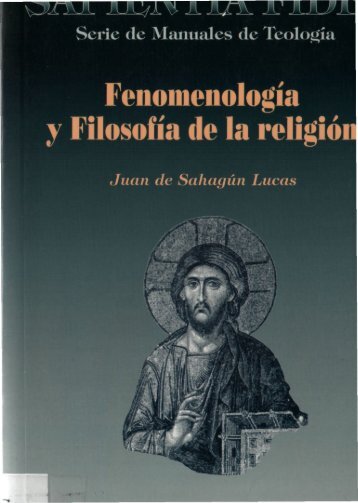 fenomenologia y filosofia de la religion Sahagun Lucas