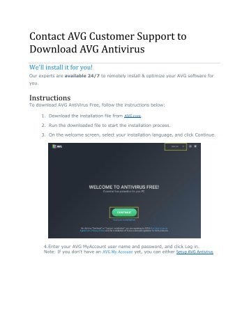 Contact AVG Customer Support to Download AVG Antivirus