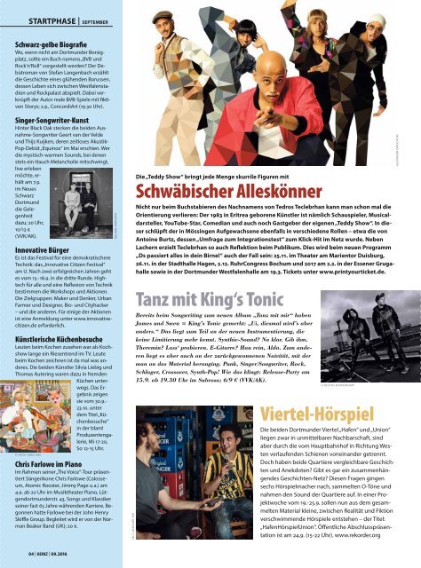 HEINZ Magazin Dortmund 09-2016
