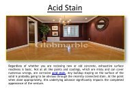 How do you neutralize acid stain on concrete