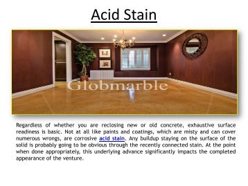 How do you neutralize acid stain on concrete