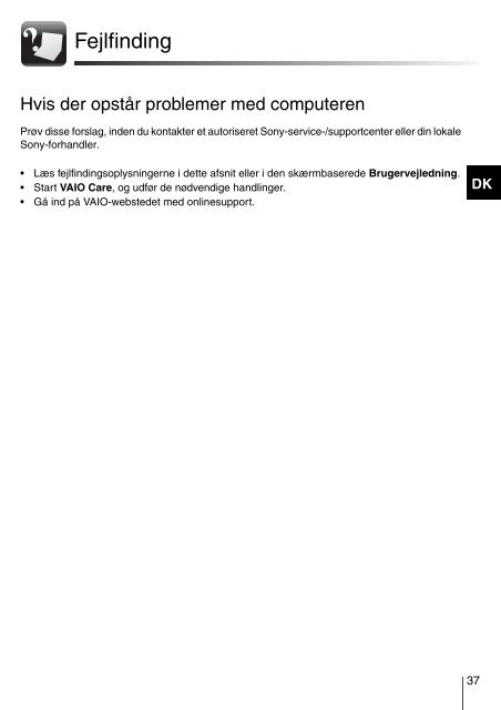 Sony VPCEB3D4E - VPCEB3D4E Guide de d&eacute;pannage Finlandais