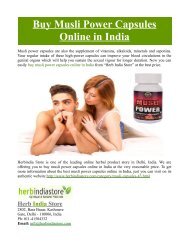 Buy Musli Power Capsules Online in India