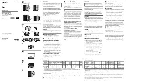 Sony SAL135F18Z - SAL135F18Z Consignes d&rsquo;utilisation Su&eacute;dois