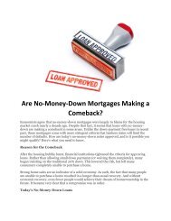 Are No-Money-Down Mortgages Making a Comeback?