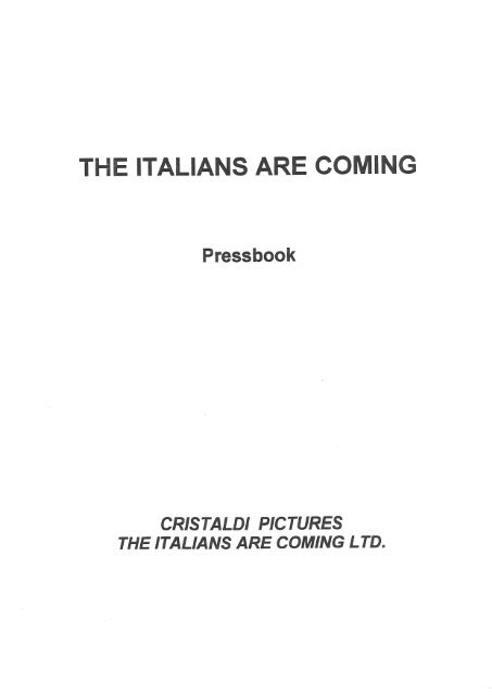 Arrivano (The Italians are coming) - Pressbook engl.