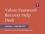 Yahoo Password Recover Help Desk