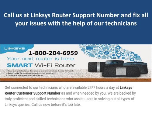 1-800-204-6959 Fix Linksys Router IP Address Not Working Issue